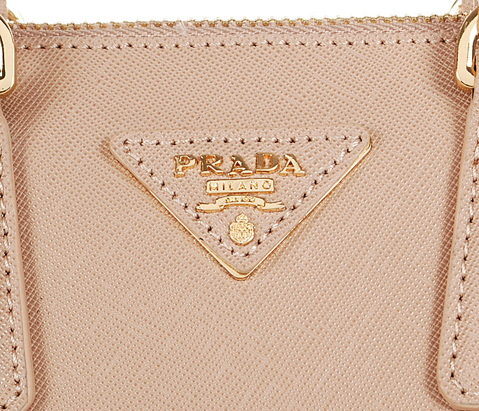 2014 Prada Saffiano Leather Small Two Handle Bag BL0838 light pink for sale - Click Image to Close
